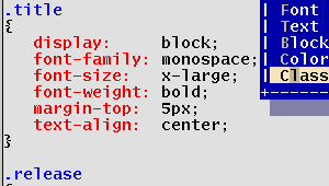 Voorbeeld van CSS