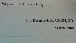 Vague but Exciting op het document van Tim Berners-Lee